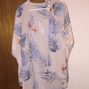 Sheer Asymmetrical Cardigan/ Kimono